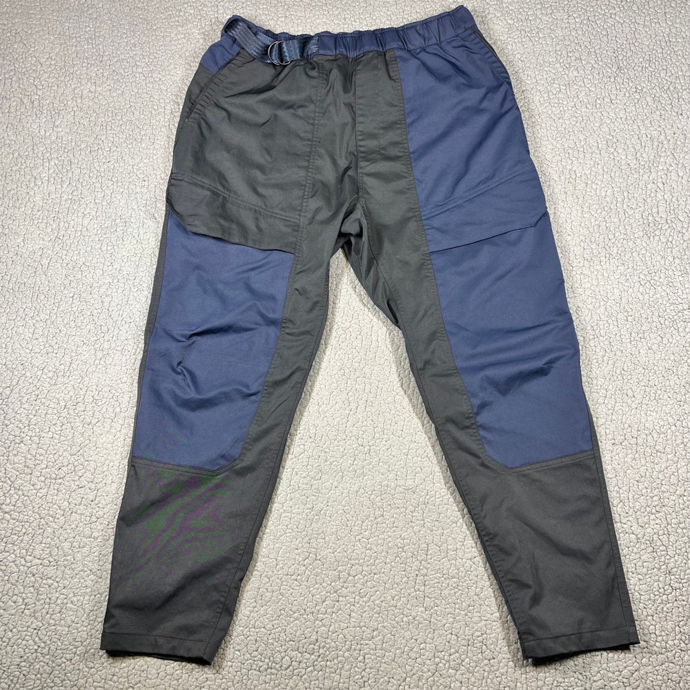 Nike NikeLab Tech Pack Cargo Pants Men L Woven Belted Tapered Black Blue CJ5155